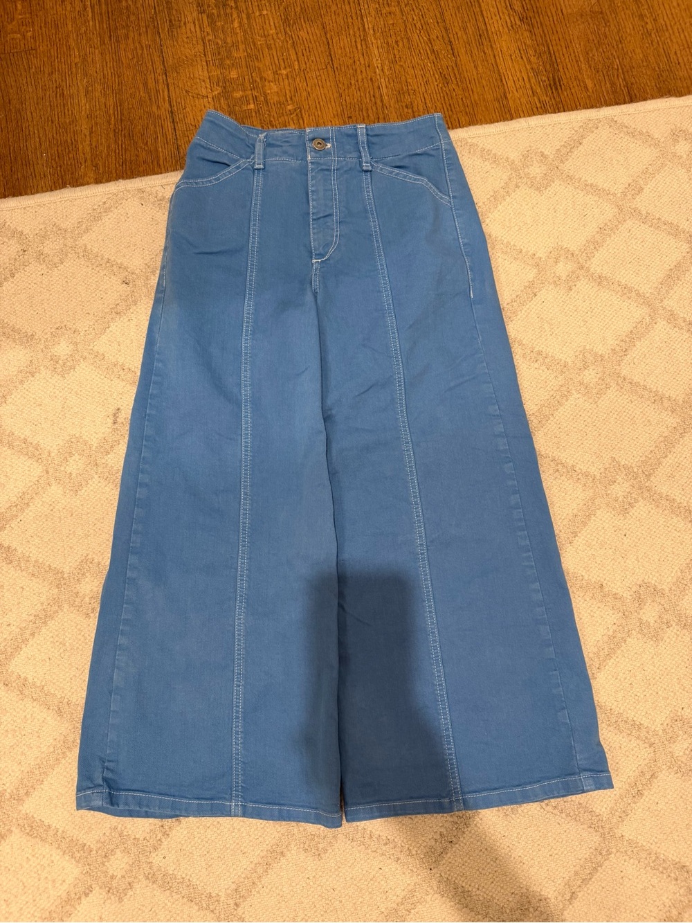 Maeve Light Blue Denim Waistband Detail